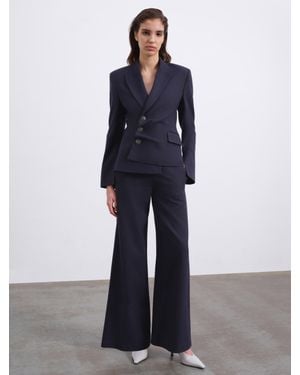 SÉLONE Maren Wide-Leg Trousers - Blue