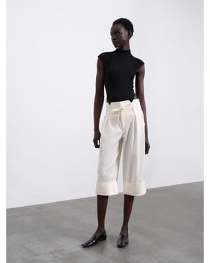 SÉLONE Alma Cuffed Trousers - White