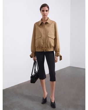 SÉLONE Cael Pocket Bomber Jacket - Brown