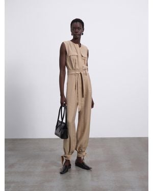 SÉLONE Loen Balloon Jumpsuit - Natural