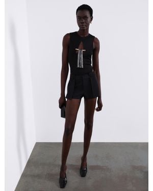SÉLONE Nina Fringed Bodysuit - Black