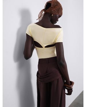 SÉLONE Aureon Cut-Out Bodysuit - Yellow