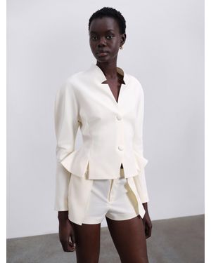 SÉLONE Elen Sculpt Blazer - White