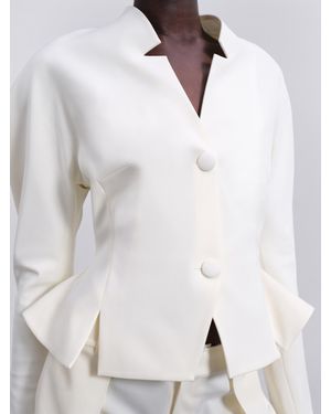 SÉLONE Elen Sculpt Blazer - White