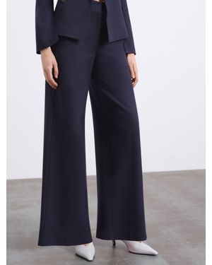 SÉLONE Maren Wide-Leg Trousers - Blue