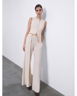 SÉLONE Calin Asymmetric Tie Vest - White