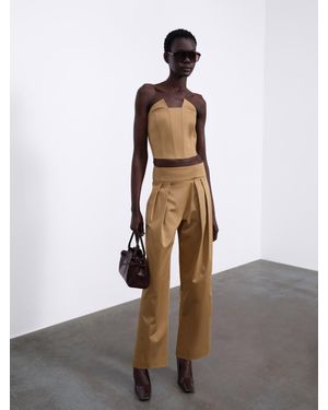 SÉLONE Veyra Corset Top - Brown