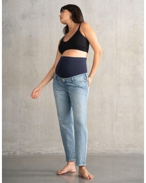 Seraphine Organic Cotton Tapered Maternity Jeans - Blue