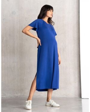 Seraphine Maternity T-Shirt Dress - Blue