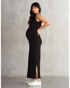 Seraphine Ribbed Jersey Cami Maxi Maternity Dress - Multicolor