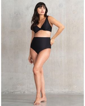 Seraphine Textured Over Bump Maternity Bikini Brief - Gray