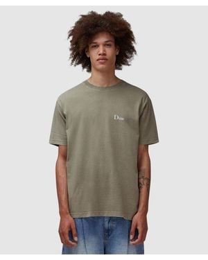 Dime Classic Small Logo T-Shirt (Faded Cement - Green