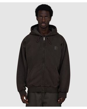 Carhartt Hooded Vista Jacket (Tobacco, Garment Dyed - Black