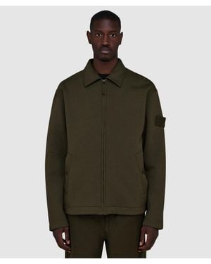 Stone Island Ghost Cotton Wool Fleece Sweatshirt (Khaki - Green