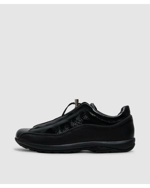 Diemme Licata Trainer Crackled Patent Leather - Black
