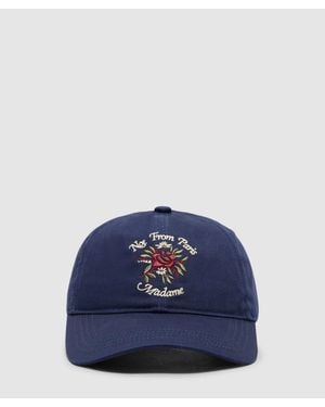 Drole de Monsieur Slogan Fleurs Cap (Dark - Blue