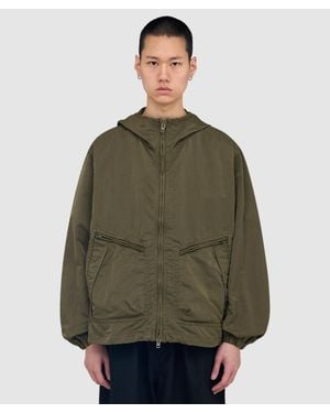 Beams Plus Garment Dyed Hooded Jacket - Green