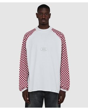 Vans X Slam Jam A.O.D Racing Long Sleeve T-Shirt - Red