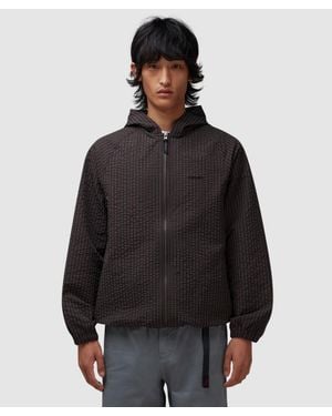 Gramicci Northside Plaid Hooded Jacket (Deep - Black