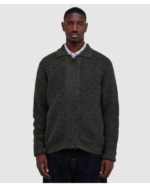 Barbour Garthman Zip Cardigan Ink - Black