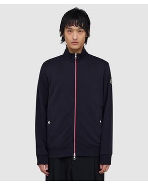 Moncler Full Tricol Zip Jacket - Blue
