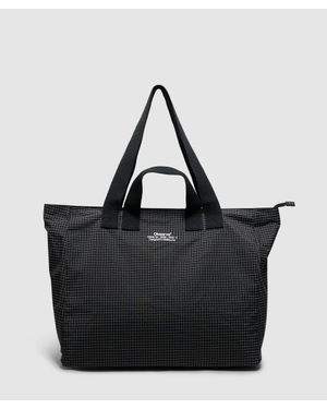 Observe Grid Stop Stamp Tote - Black