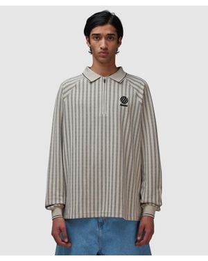 Metalwood Ribbed Polo Shirt - Grey