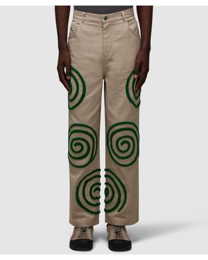 Brain Dead Swirls Twill Pant - Green