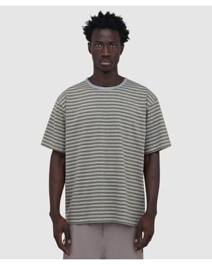 Nanamica Coolmax Stripe T-Shirt X - Grey