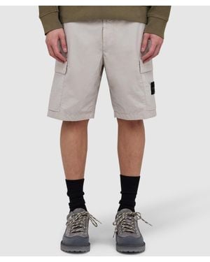 Stone Island Stretch Cotton Tela Paracadute Short (Pearl - Grey