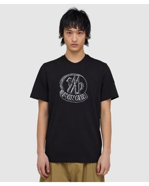 Moncler Large Hand Sketch Logo T-Shirt - Black