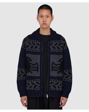 FRIZMWORKS Thunderbird Heavy Cowichan Jacket - Blue