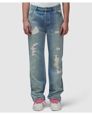 Cole Buxton Repaired Denim Jean - Blue