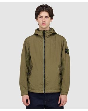 Stone Island Crinkle Reps Ny Jacket (Military - Green