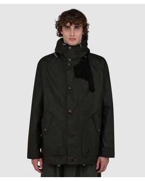 Barbour Re-Engineered Keiss Wax Parka Jacket (Dark - Black