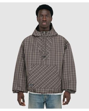 Umbro X Slam Jam Checked Mask Anorak Jacket /Dark - Grey