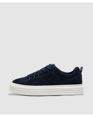 Cleens Ace Suede Trainer (Monaco - Blue