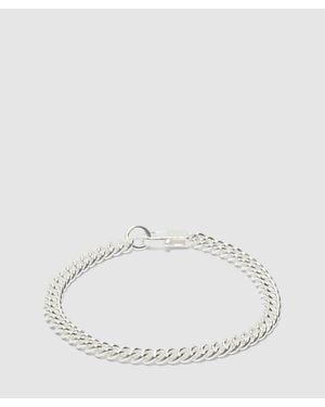 Hatton Labs Round Curb Bracelet (Sterling L - White