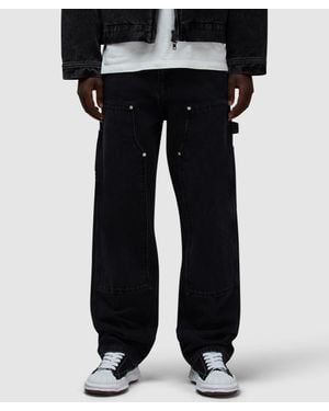 PATTA Double Knee Cartoon Denim Pant - Black