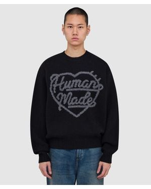 Human Made Heart Knit Sweater - Black