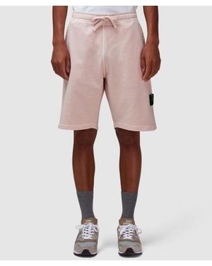 Stone Island Mafile Sweat Short (Antique Rose - Natural