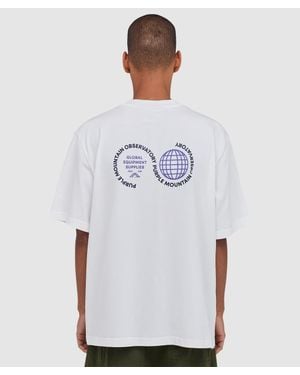 Purple Mountain Observatory Globe T-Shirt - White