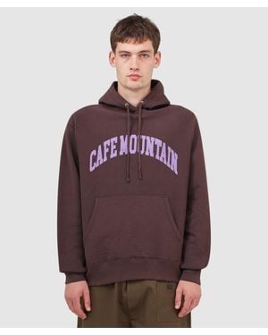 Cafe Mountain University Logo Hoodie (Earth And Lotus - Purple