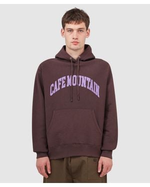 Cafe Mountain College Logo Hoodie (Earth And Lotus - Purple