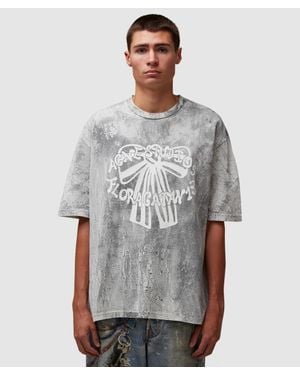 Acne Studios Exford Bow Logo T-Shirt (Faded - Gray