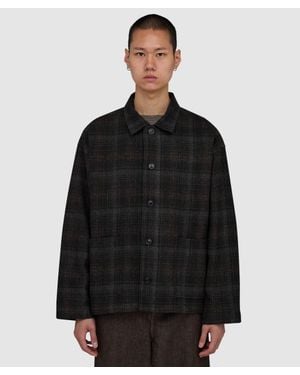YMC Pj Overshirt Multi Subtle Flannel - Black