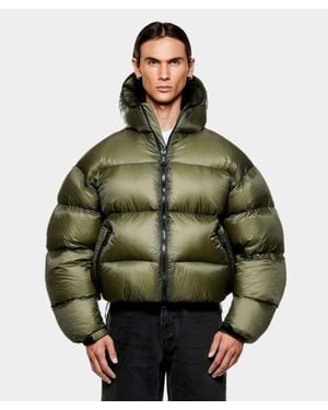 MKI Miyuki-Zoku Translucent Hooded Bubble Jacket - Green