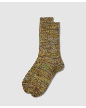 Anonymous Ism 5 Colour Mix Crew Sock (Autumn Grass - Green