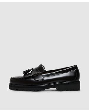 G.H. Bass & Co. Weejun Layton Ii Kiltie Loafer (Chocolate Lthr - Black