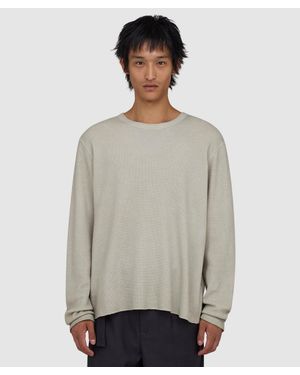 BEACH BRAINS Drive Waffle Long Sleeve T-Shirt - Grey